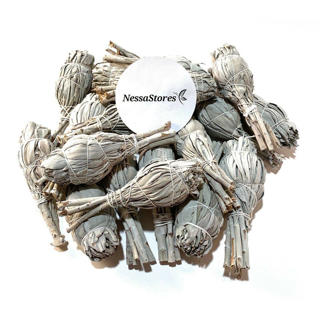 California Mini Torch Style White Sage Smudge Incense 3″- 4″ - JC Imports - Incense, Smudge Sticks, Oceanic Decor