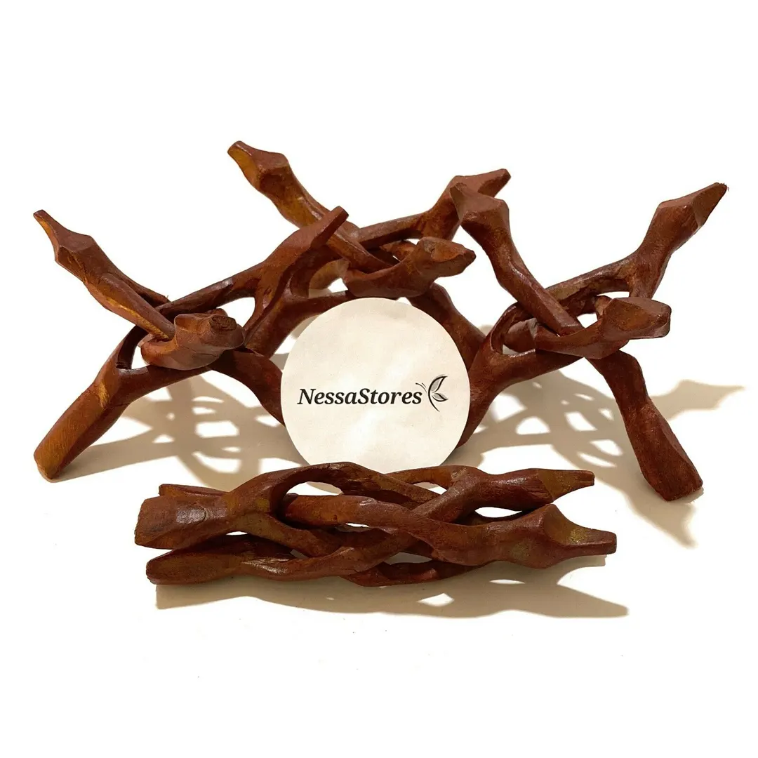 Carved Tripod Wood Stand Holder 6″ - JC Imports - Incense, Smudge Sticks, Oceanic Decor